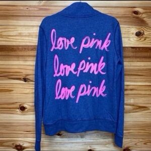 Victoria’s Secret PINK blue hot pink pullover sweater large